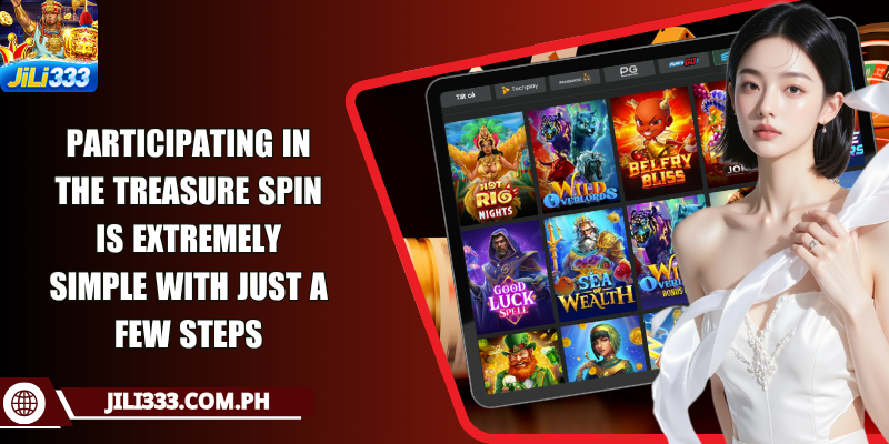 Participating in the treasure spin is extremely simple with just a few steps